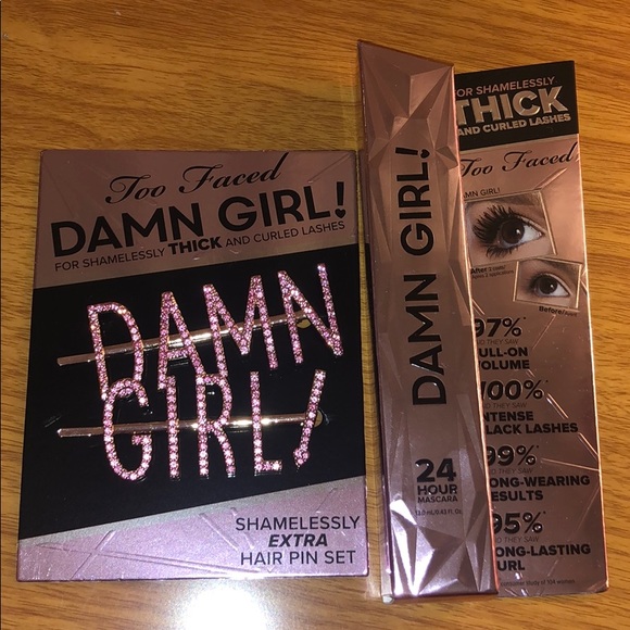 Too Faced Other - Too Faced - Damn Girl mascara and hair clips